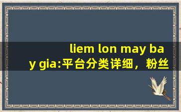 liem lon may bay gia:平台分类详细，粉丝：终于不用瞎找了！